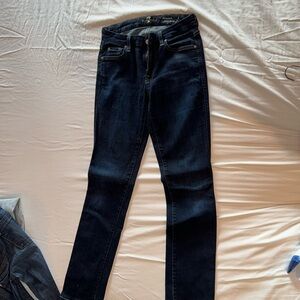 Women’s Dark jeans, stretchy, size 28.  “7forallmankind”.